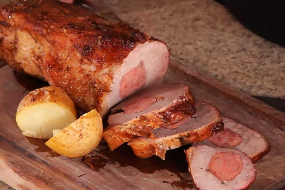 Lagarto Recheado com Linguiça