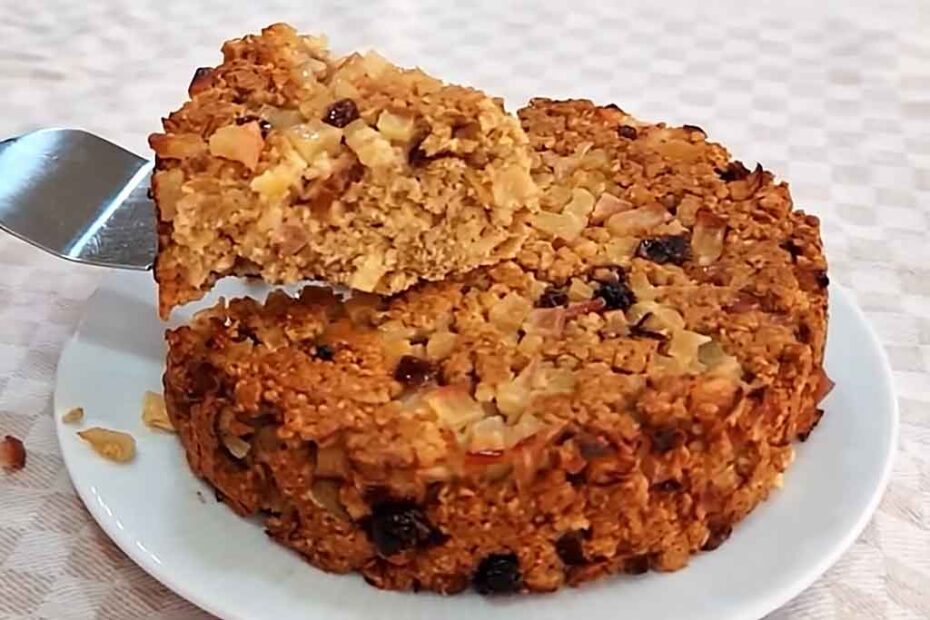 Bolo de Maçã e Aveia