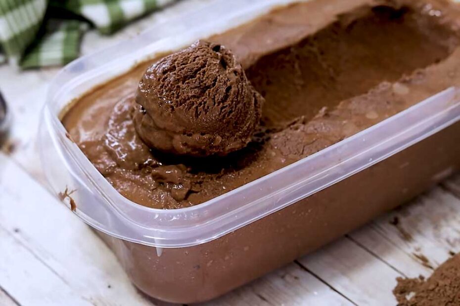 Sorvete de Chocolate Caseiro