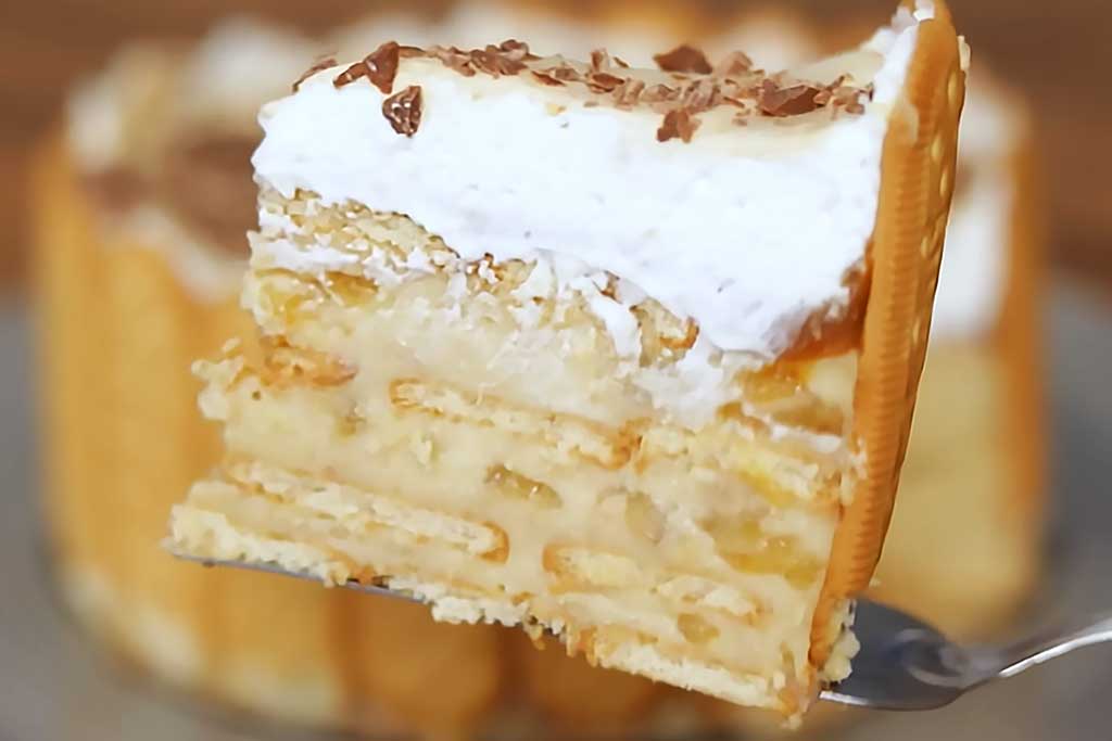 Torta Cremosa de Banana Caramelizada