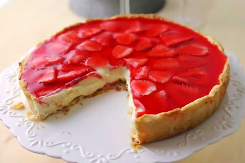 Torta de Morango com Gelatina