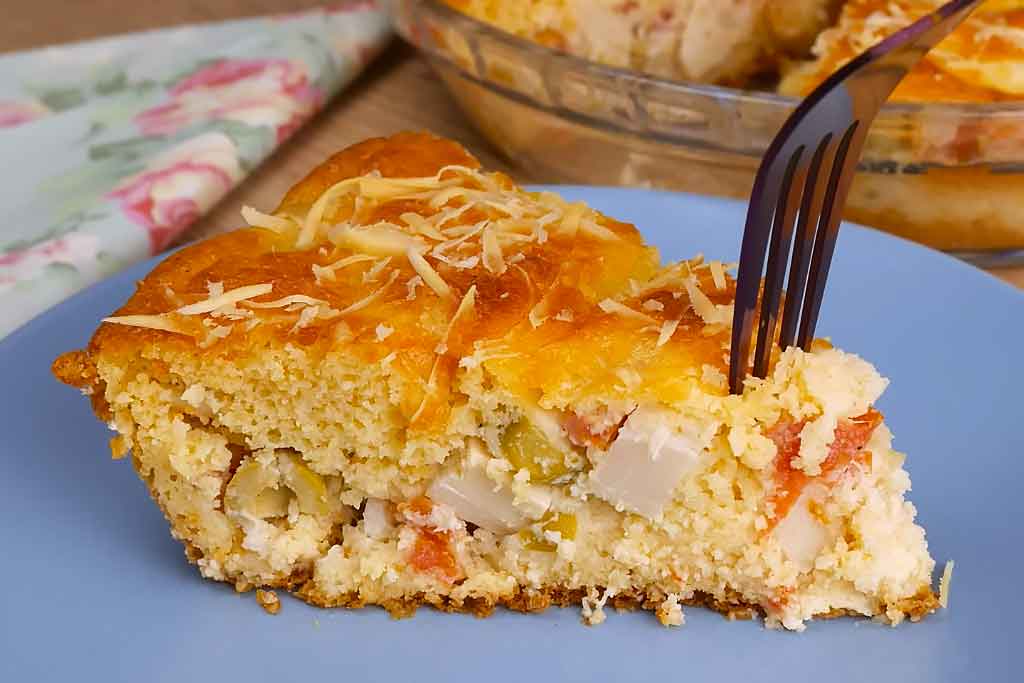 Torta de Palmito com Requeijão