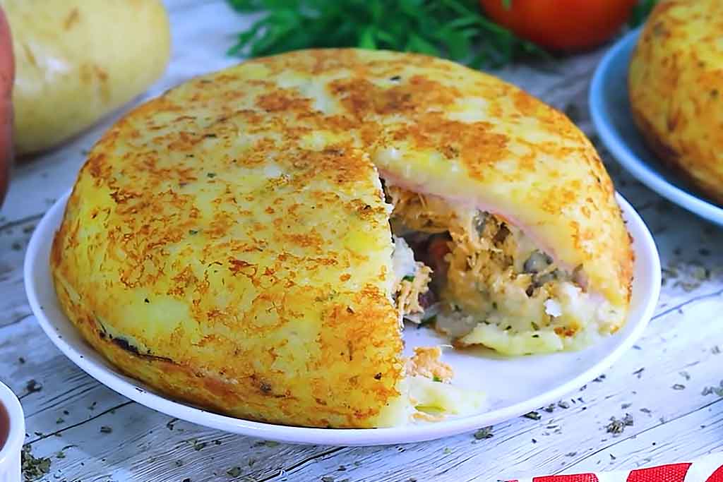 Batata Recheada na Frigideira