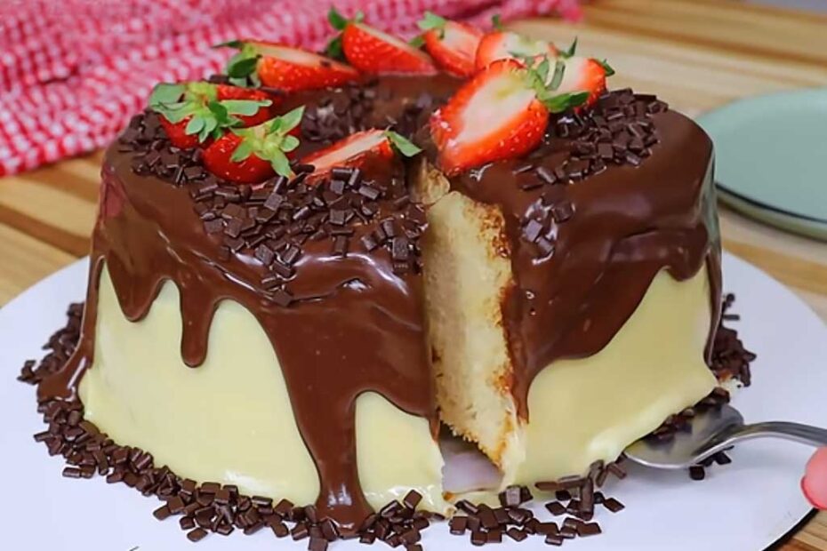 Bolo Vulcão de Leite Ninho