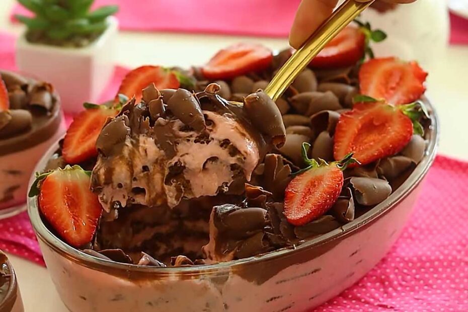 Pavê de Morango e Chocolate