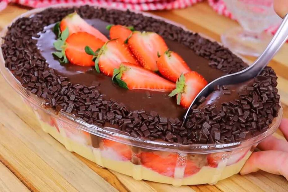 Bombom de Morango na Travessa