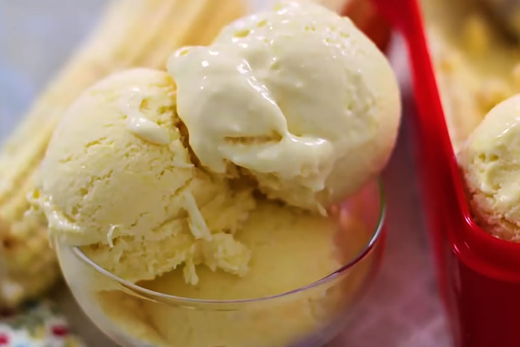 Sorvete Cremoso de Milho