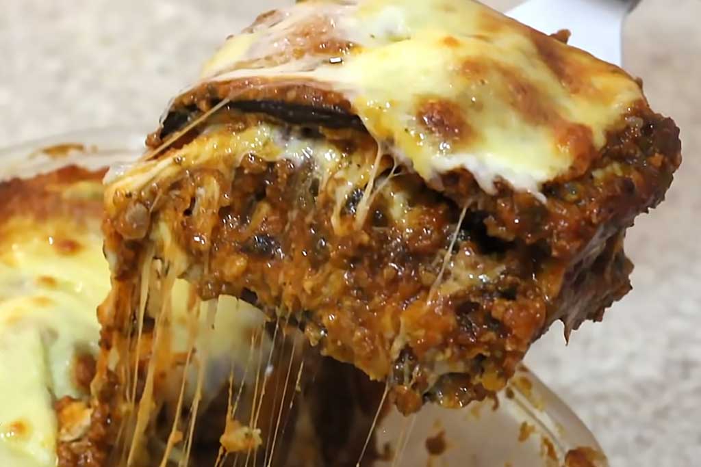 Lasanha de Berinjela Assada Crocante