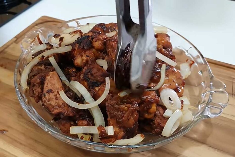 Receita de Frango Frito na Cebola