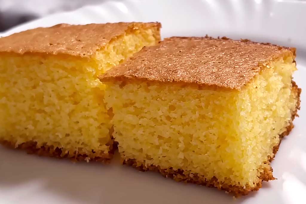 Bolo de Fubá e Amido de Milho