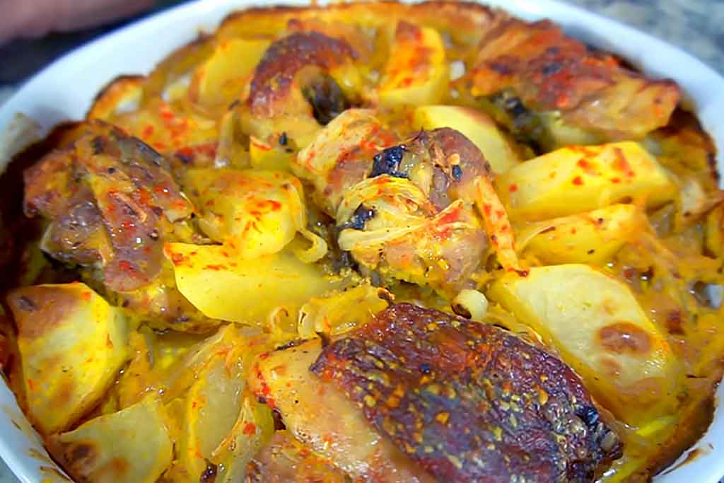 Coxa e Sobrecoxa Assada com Creme