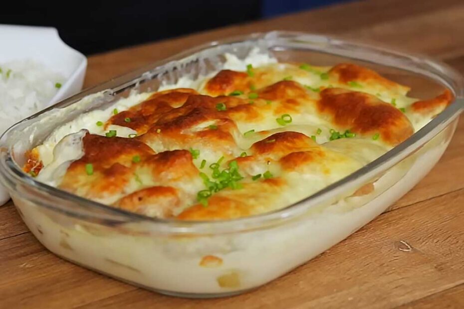 Peixe ao Forno Cremoso Gratinado