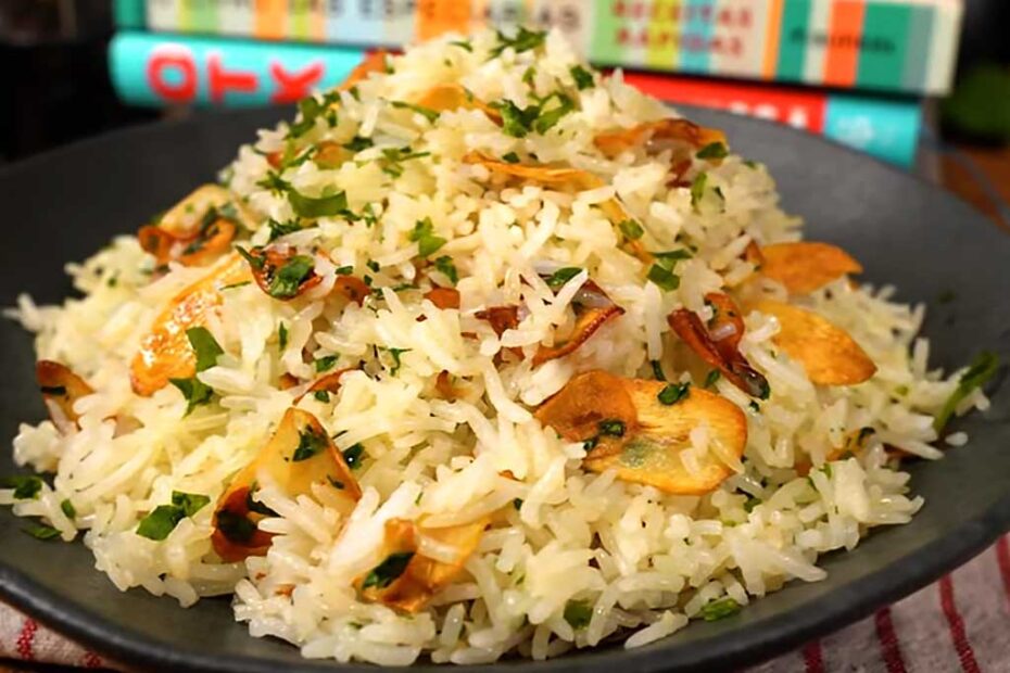 Receita de Arroz Alho e Óleo