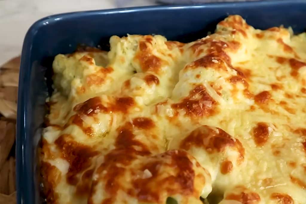 Receita de Couve-Flor Gratinada