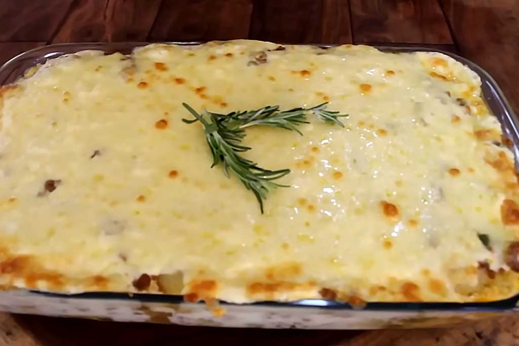 Batata de Travessa com Carne Moída