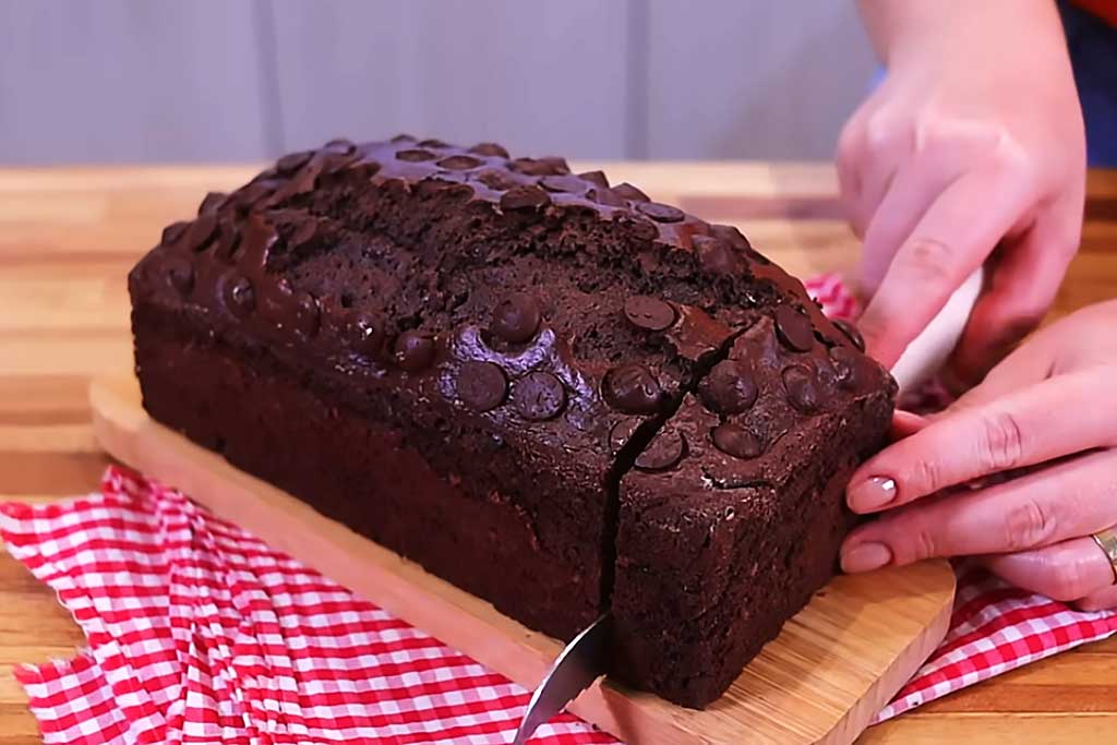 Bolo de Banana com Chocolate