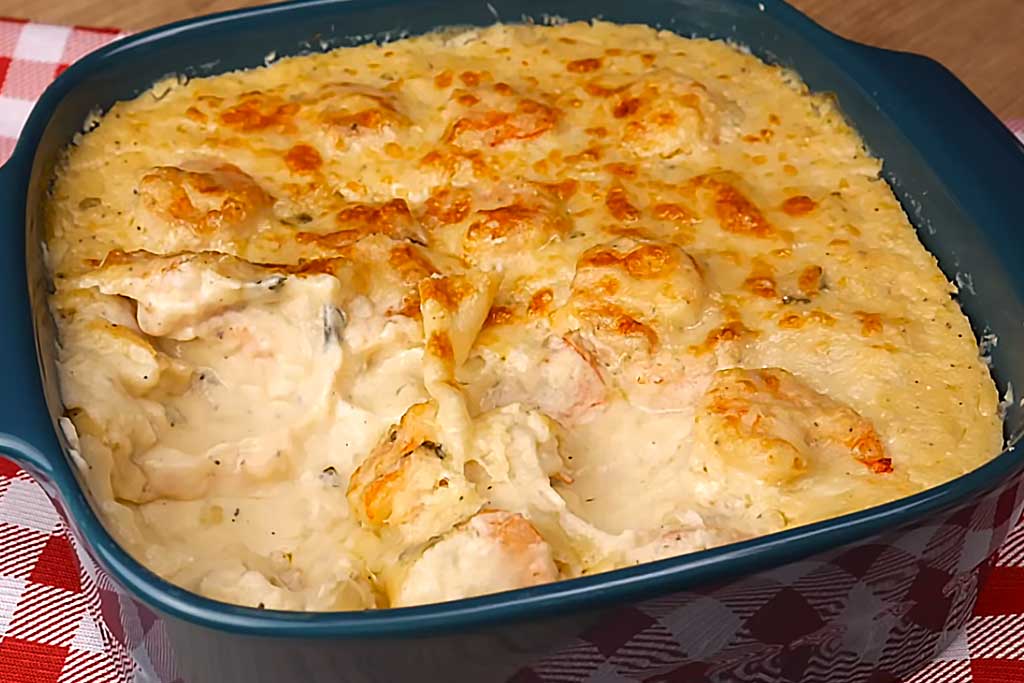 Camarão Gratinado ao Catupiry