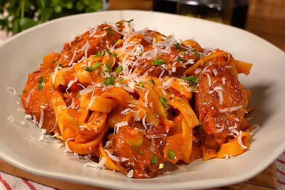 Macarrão de Calabresa em Uma Panela