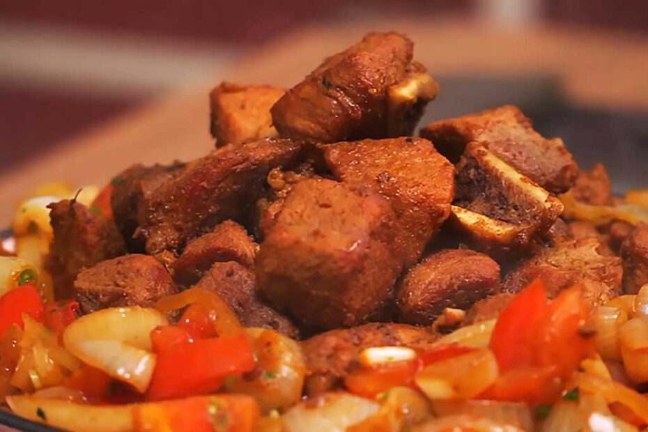 Pernil em Cubos na Panela de Pressão