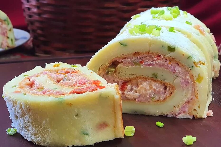 Receita Deliciosa de Rocambole Salgado