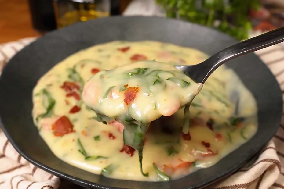 Caldo Verde de Batata com Bacon