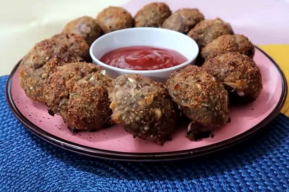 Bolinho de Carne com Repolho Assado
