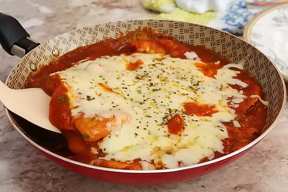 Frango à Parmegiana de Panela