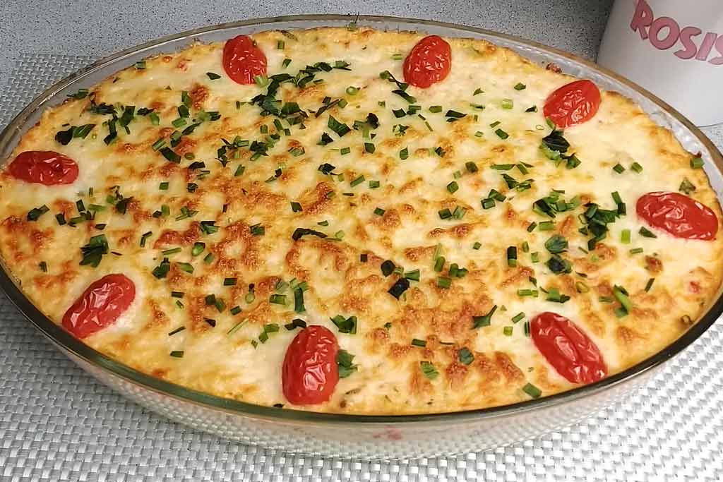 Bacalhau Cremoso Gratinado com Purê