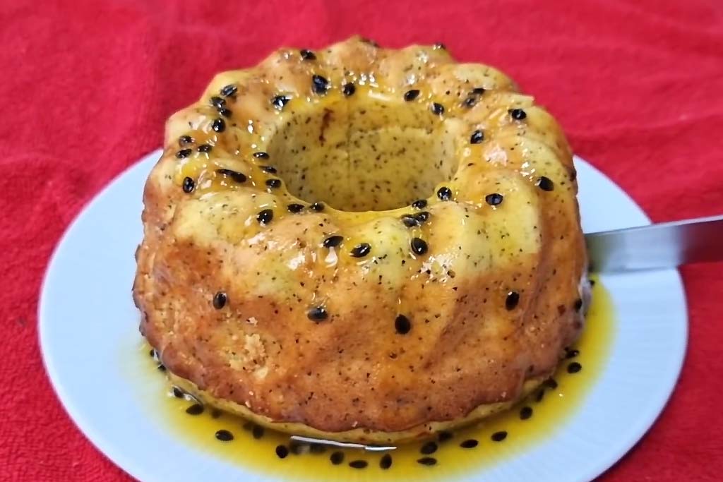 Bolo Low Carb de Maracujá