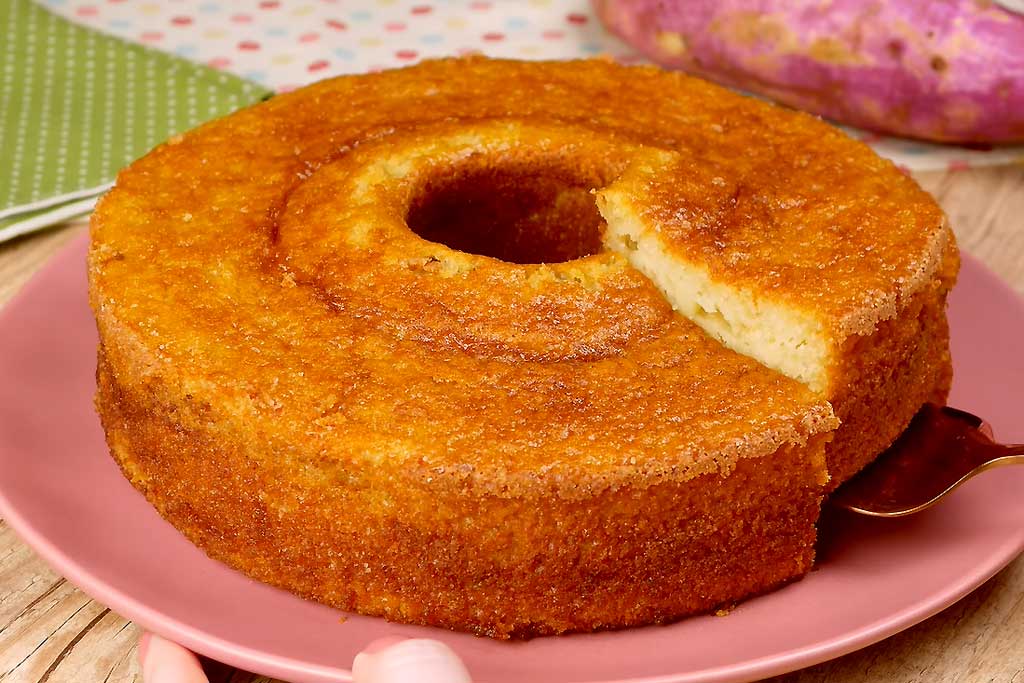 Bolo de Batata Doce de Liquidificador