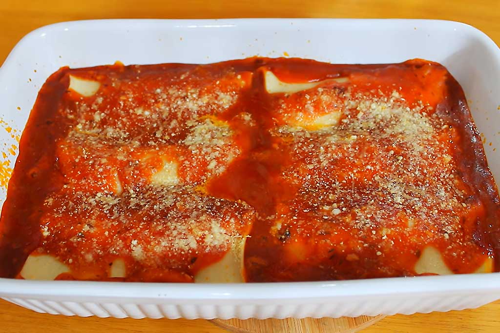 Canelone com Massa de Lasanha