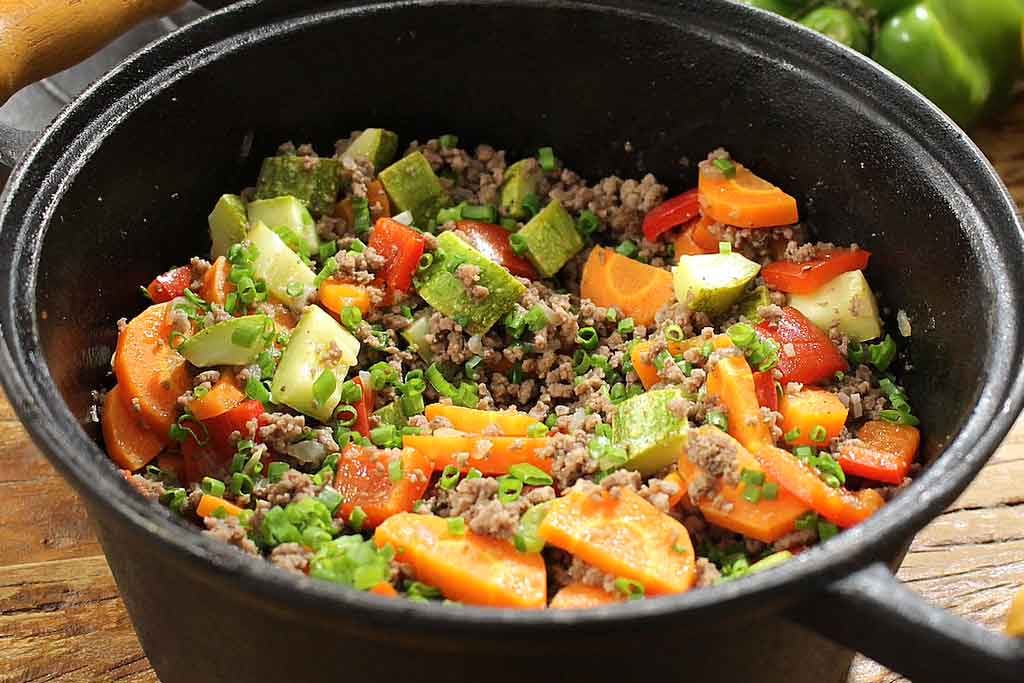Carne Moída com Legumes Deliciosa