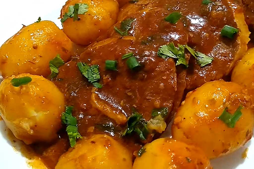 Lagarto na Panela de Pressão com Batatas