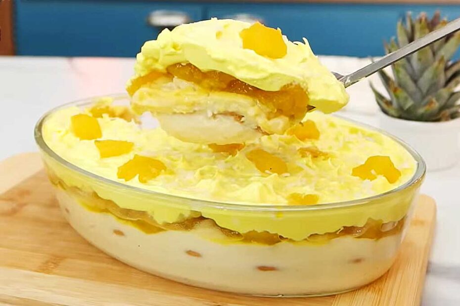 Pavê de Abacaxi Cremoso