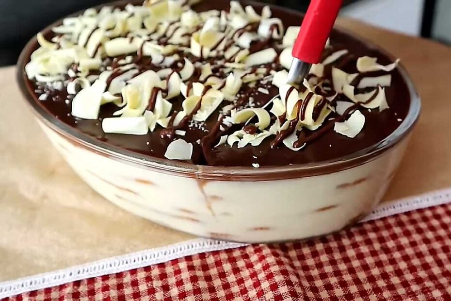 Pavê de Chocolate Branco com Ganache