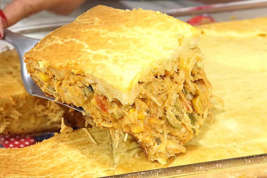 Receita de Torta de Frango Cremosa