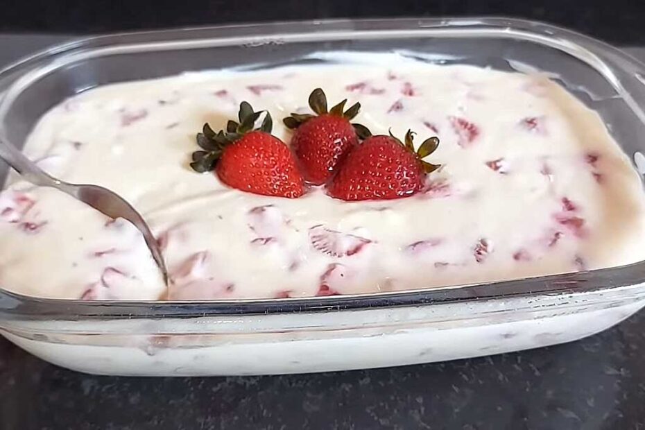 Sobremesa Gelada de Morango