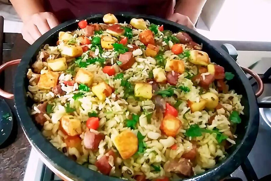 Baião de Dois Nordestino com Queijo