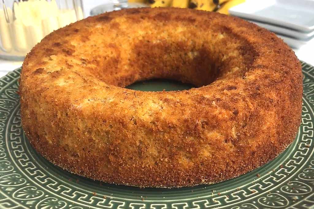 Bolo de Fubá com Banana Rápido