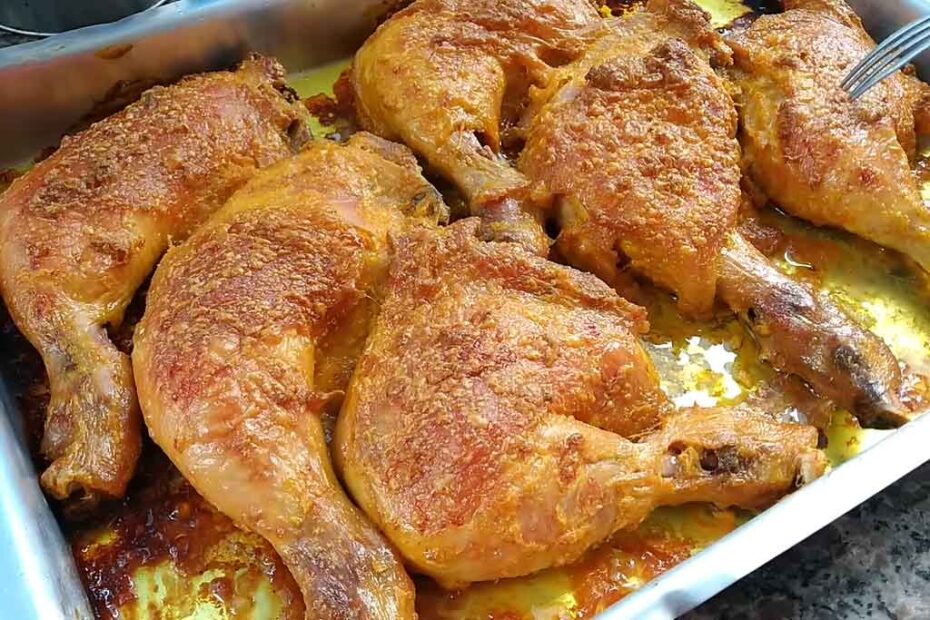 Frango Assado com Maionese no Forno