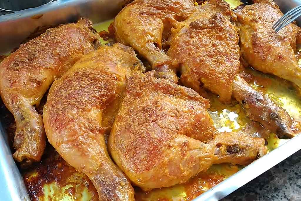 Frango Assado com Maionese no Forno