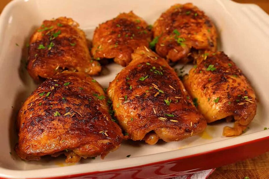 Suculenta Sobrecoxa de Frango Assada