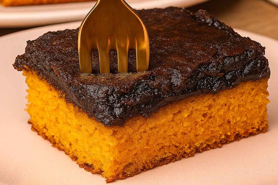 Bolo de Cenoura com Brownie