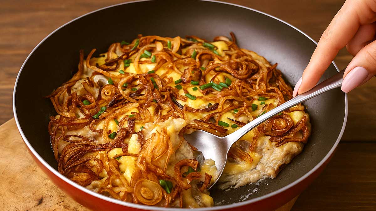 Carne Cremosa com Creme de Cebola