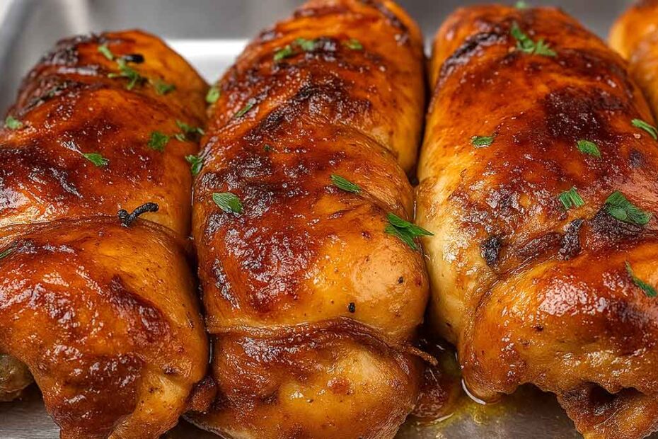 Coxa e Sobrecoxa Recheada Assada