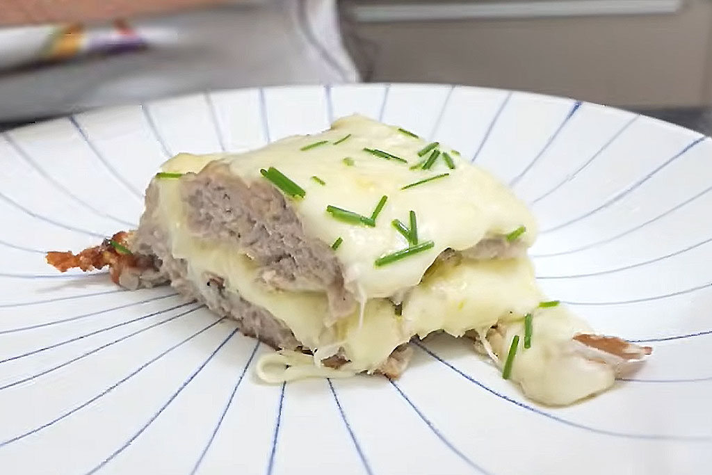 Manta Suína Recheada com Queijo