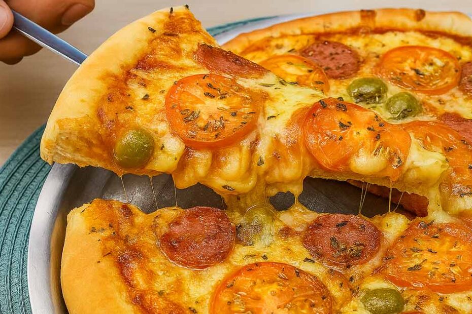 Pizza Caseira de Liquidificador