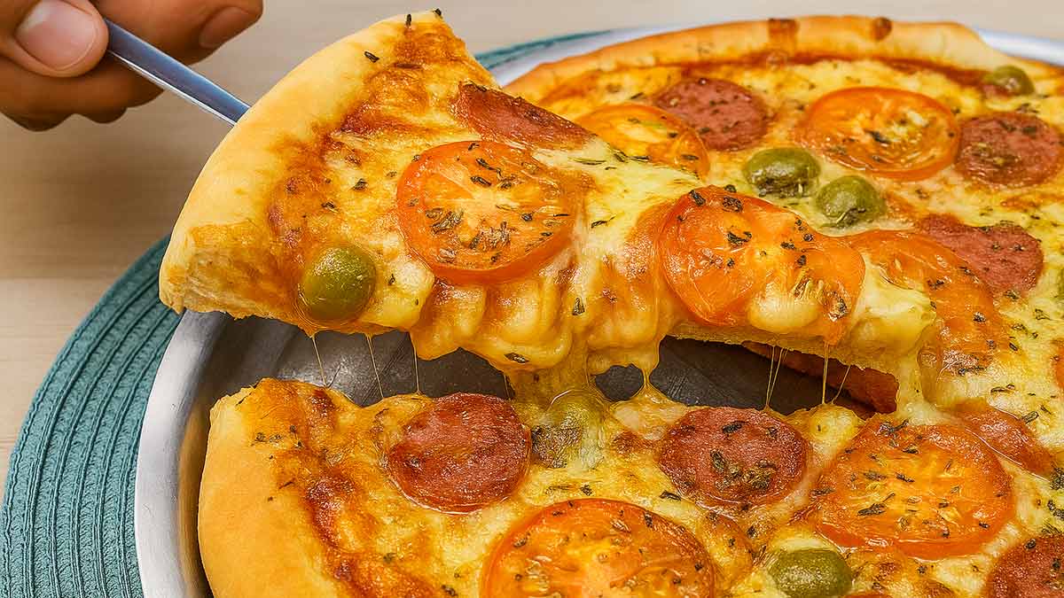 Pizza Caseira de Liquidificador