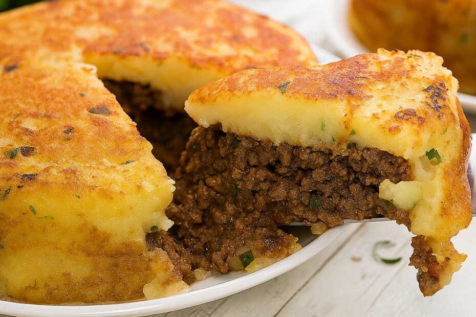 Batata Recheada de Frigideira com Carne