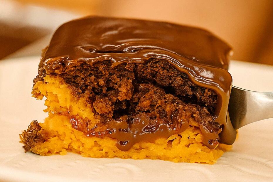 Bolo Mesclado de Cenoura com Chocolate